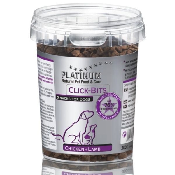 Platinum Natural Click Bits Chicken & Lamb 300g