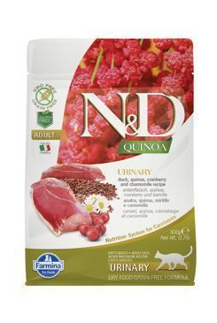 N&D GF Quinoa CAT Urinary Duck&Cranberry 300g