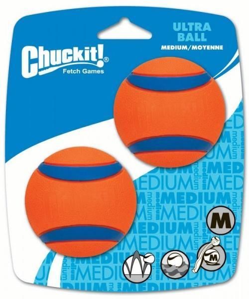 Míčky Ultra Ball Medium 6,5cm - 2 na kartě Chuckit!
