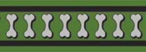 Postroj reflexní Red Dingo Bones 15mm x 36-54cm - zelený