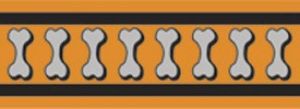 Postroj reflexní Red Dingo Bones 20mm x 45-66cm - oranžový