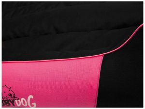 Pelíšek pro psa Comfort - růžový s černou