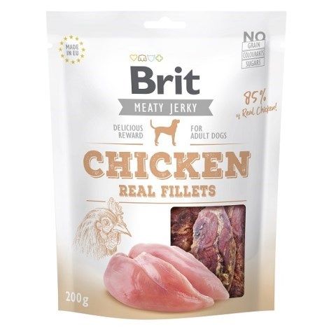 Brit pamlsky Jerky Chicken Fillets 200g