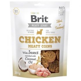 Brit pamlsky Jerky Chicken with Insect Meaty Coins 200g