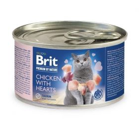 Brit Premium Cat by Nature konzerva Chicken & Hearts 200 g