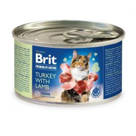 Brit Premium Cat by Nature konzerva Turkey & Lamb 200 g