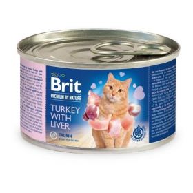 Brit Premium Cat by Nature konzerva Turkey & Liver 200 g