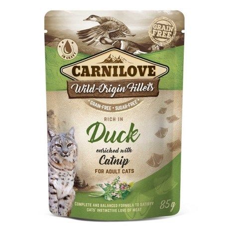 Carnilove Cat Pouch Rich in Duck with Catnip 85 g