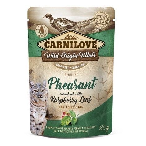 Carnilove Cat Pouch Rich in Pheasant with Raspberry Leaves 85 g