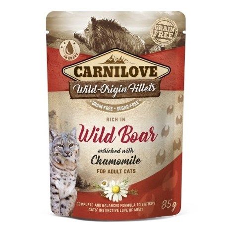 Carnilove Cat Pouch Rich in Wild Boar with Chamomile 85 g