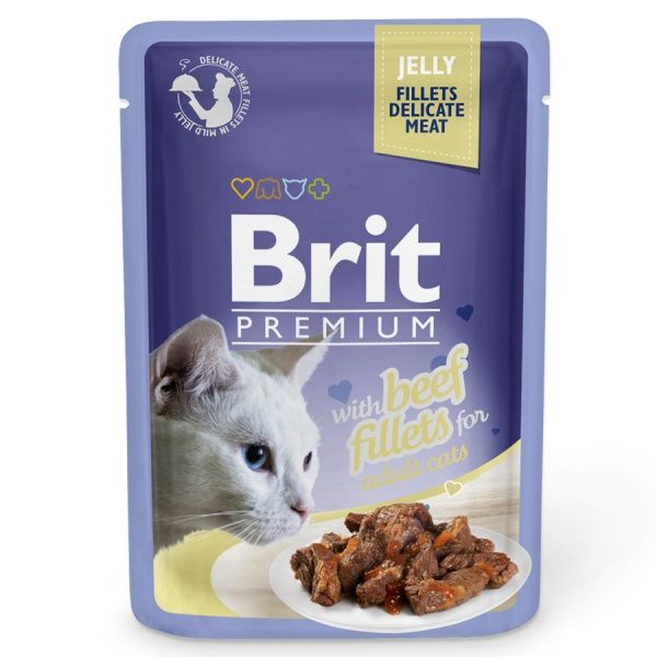  Brit Premium Cat Beef fillets in Jelly 85g