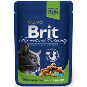 Brit Premium Cat kapsička Sterilised kuřecí 100g