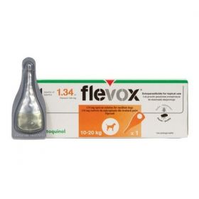 Flevox spot-on pro psy M (10-20 kg) 1x1,34 ml Antiparazitikum Flevox M ve formě pipet pro psy s hmo