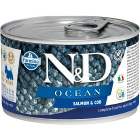 N&D OCEAN Dog konz. Adult Salmon & Codfish Mini 140 g