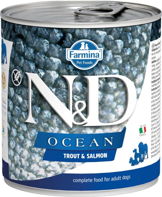 N&D OCEAN Dog konz. Adult Trout & Salmon 285 g