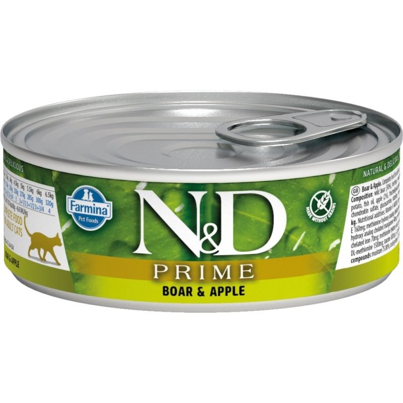 N&D PRIME Cat konz. Adult Boar & Apple 80 g