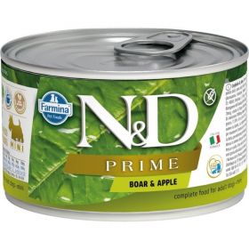 N&D PRIME Dog konz. Adult Boar & Apple Mini 140 g