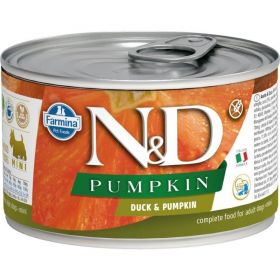 N&D PUMPKIN Dog konz. Adult Duck & Pumpkin Mini 140 g