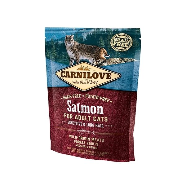Carnilove Cat Salmon for Adult Sensitive&Long Hair 400g