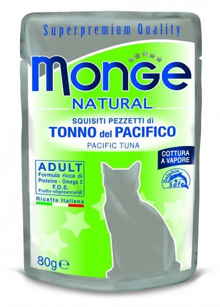 Monge Natural Cat pacifický tuňák - kapsička 80g