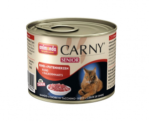Animonda kočka Adult SENIOR hovězí/krůtí srdce - konzerva 200g