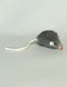 Myš 5cm kožešinová Šedá 1ks TR