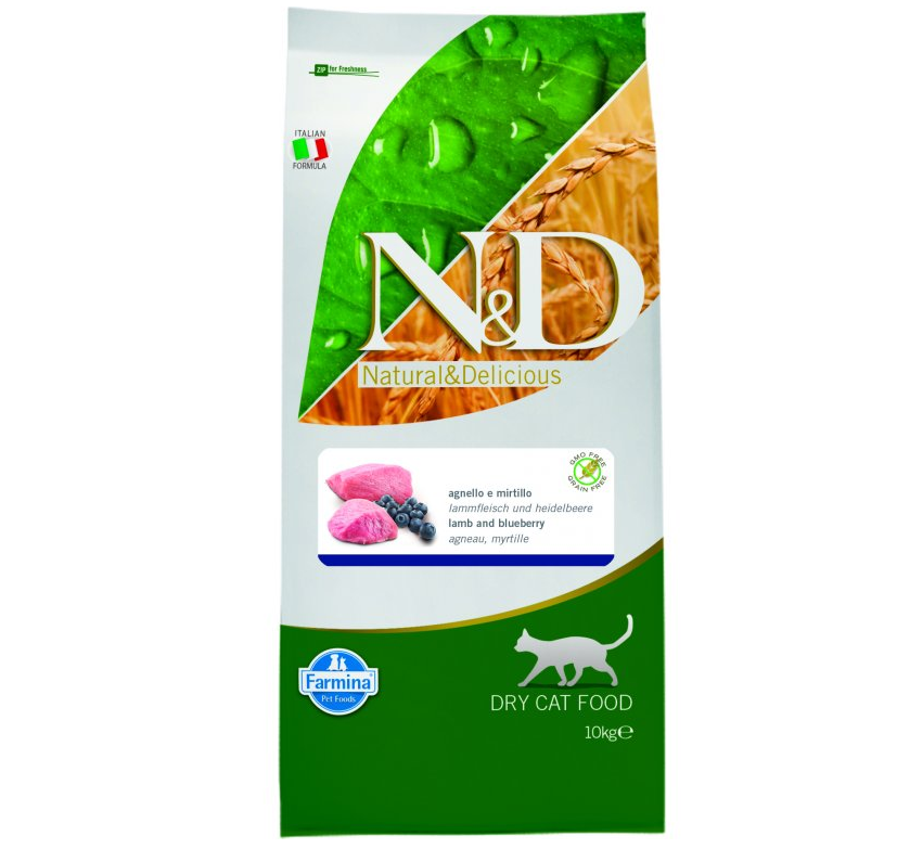 N&D Grain Free CAT Adult Lamb & Blueberry 10kg